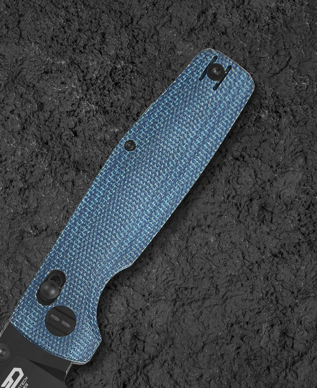 Bestech Slasher BG56C-2 D2 Blade Micarta Handle Crossbar Lock Folding Knife