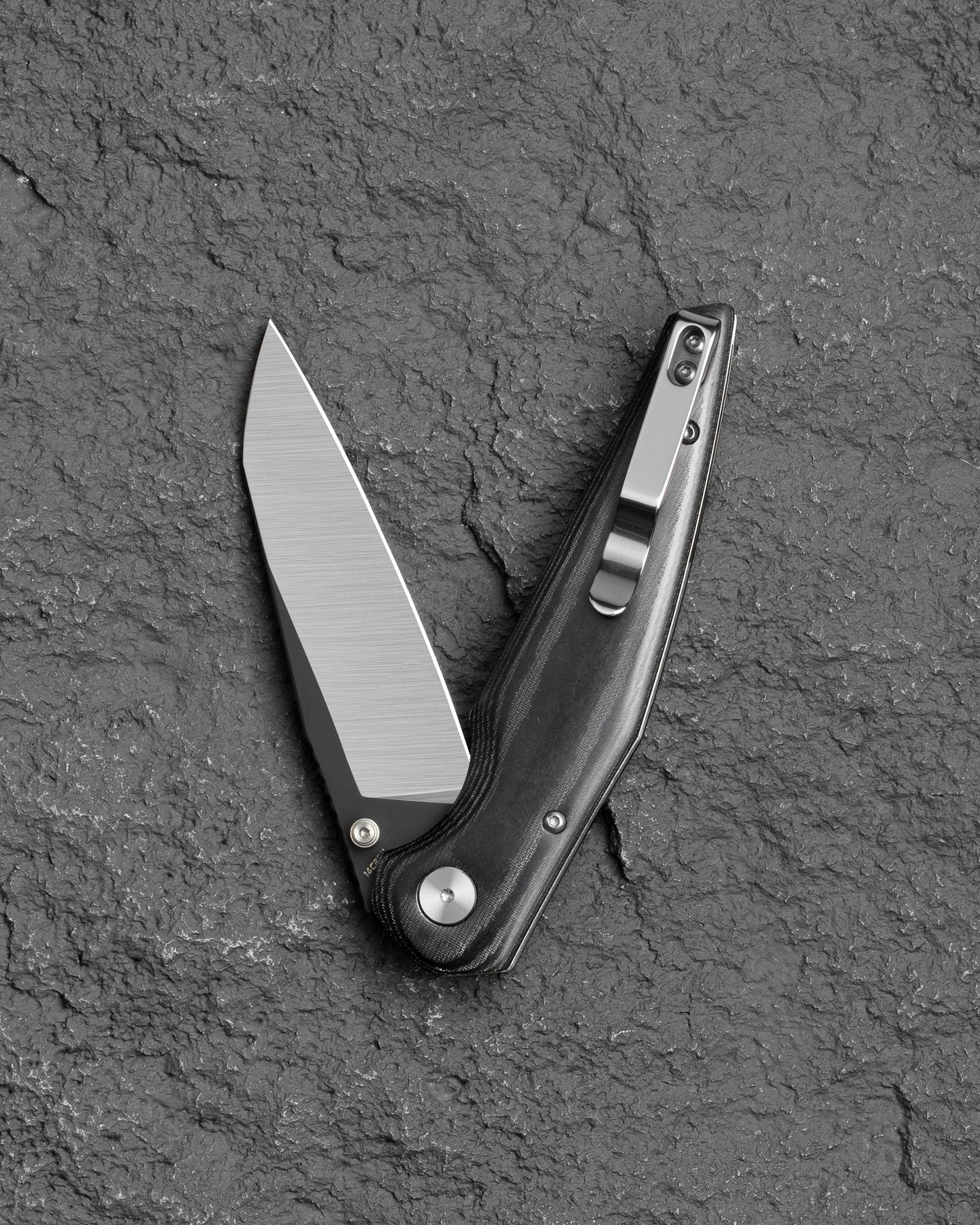 Bestech Snakebird BG58B 14C28N Blade Black Micarta Handle Button Lock Folding Knife