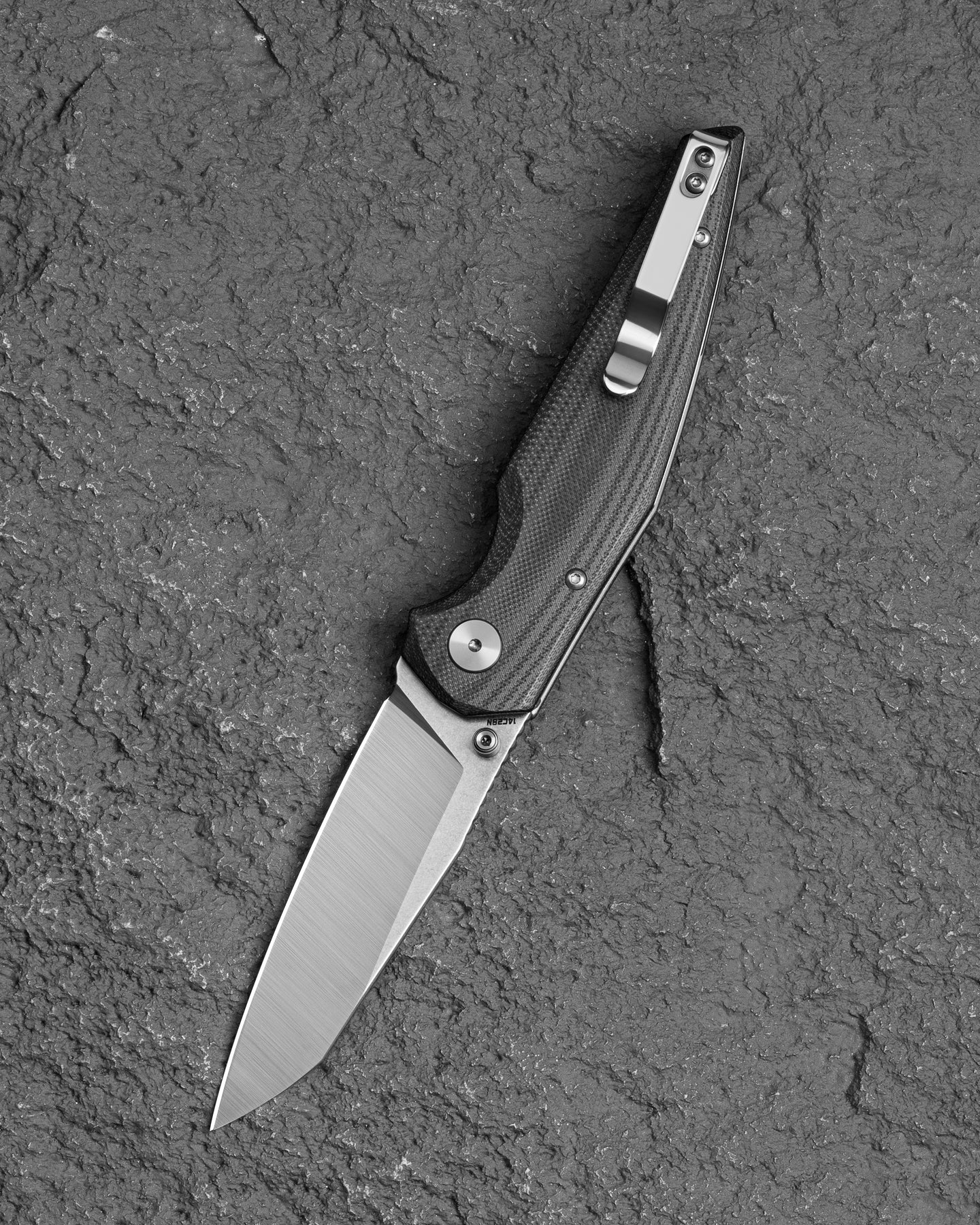 Bestech Snakebird BG58C 14C28N Blade Black G10 Handle Button Lock Folding Knife