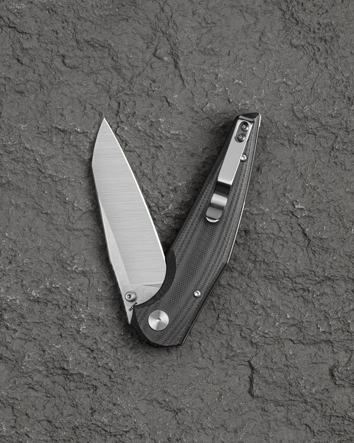 Bestech Snakebird BG58C 14C28N Blade Black G10 Handle Button Lock Folding Knife