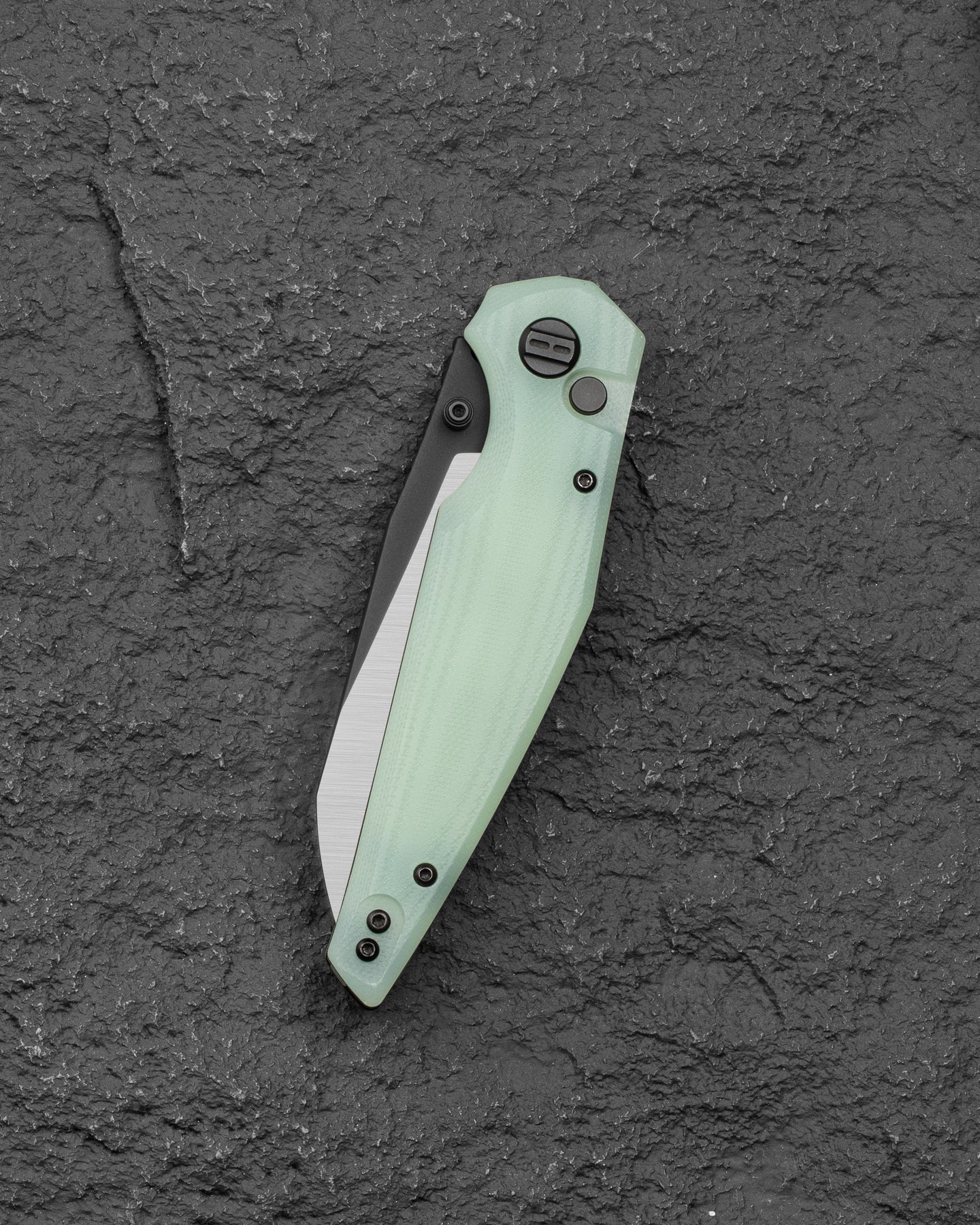 Bestech Snakebird BG58D 14C28N Blade Transparent G10 Handle Button Lock Folding Knife