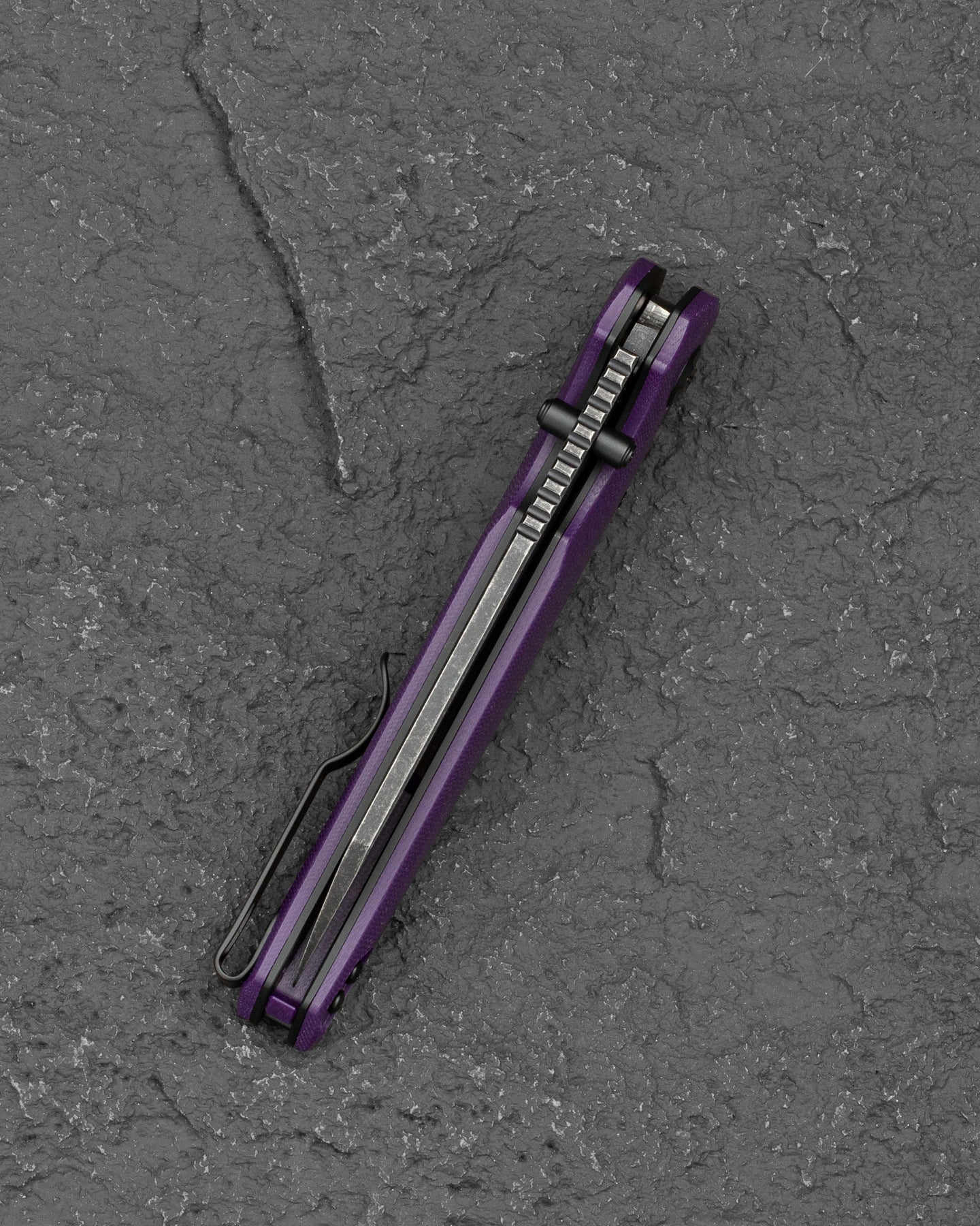 Bestech Snakebird BG58E 14C28N Blade Purple G10 Handle Button Lock Folding Knife