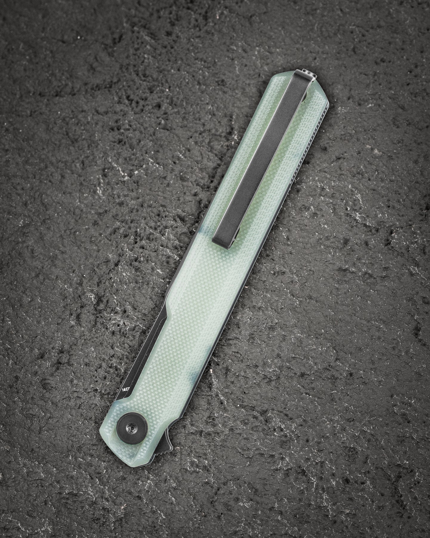 Bestech Duoz BG65D 14C28N Blade Jade G10 Handle Liner Lock Folding Knife