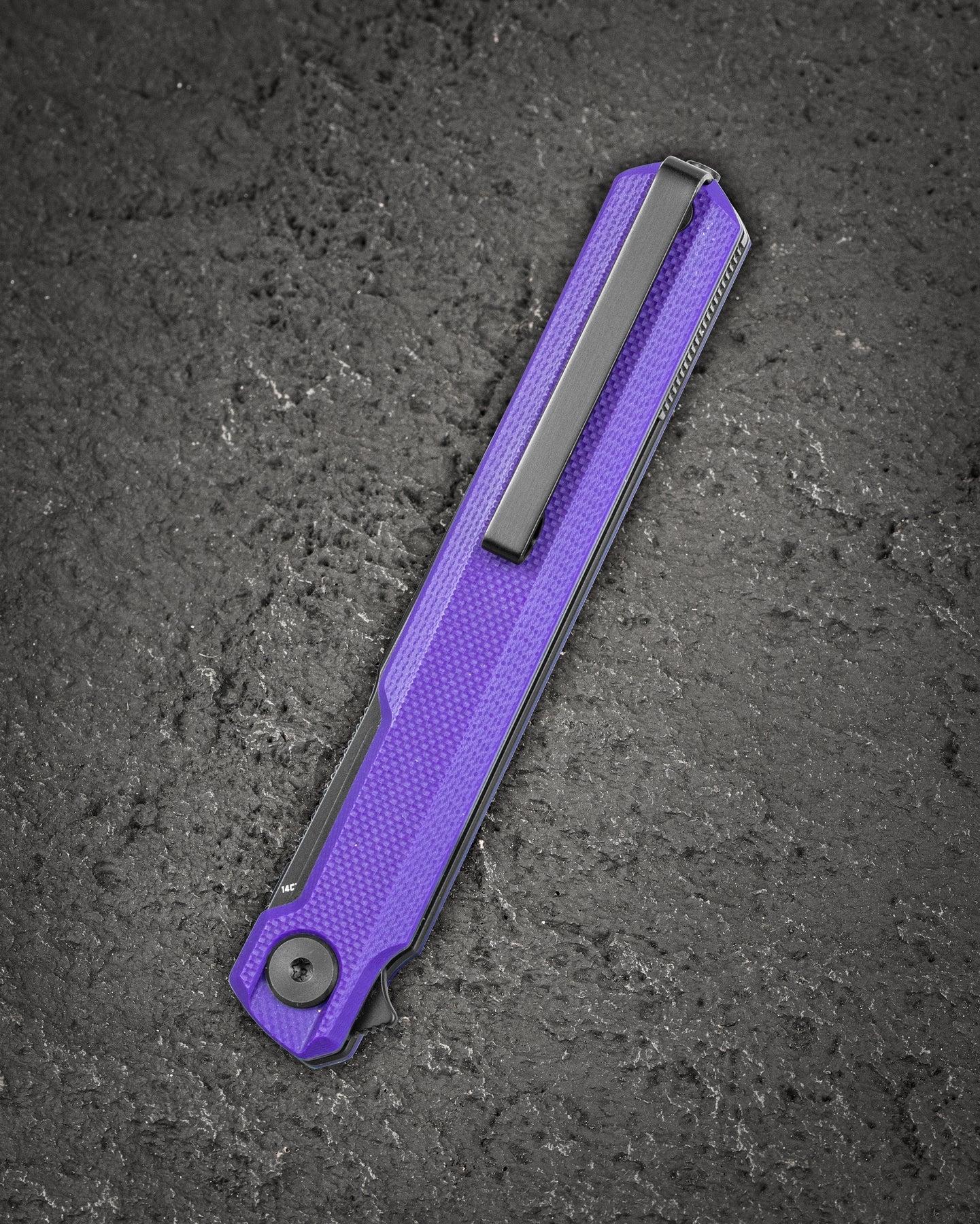Bestech Duoz BG65E 14C28N Blade Purple G10 Handle Liner Lock Folding Knife