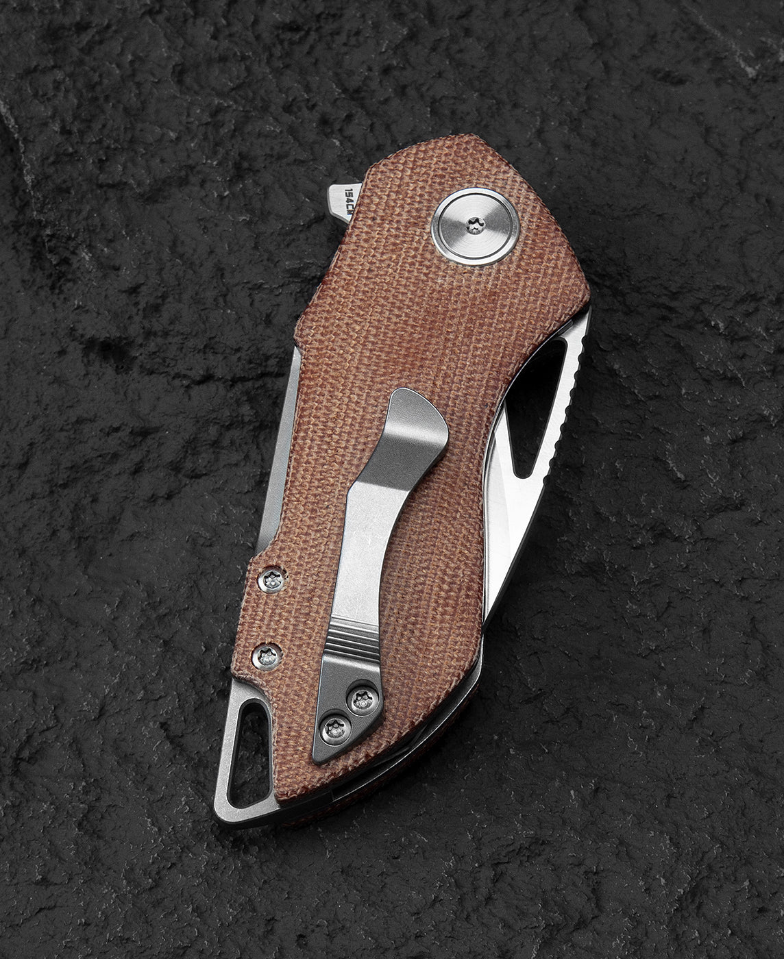 Bestech Riverstone BL03E 154CM Blade Micarta Handle Liner Lock Folding Knife