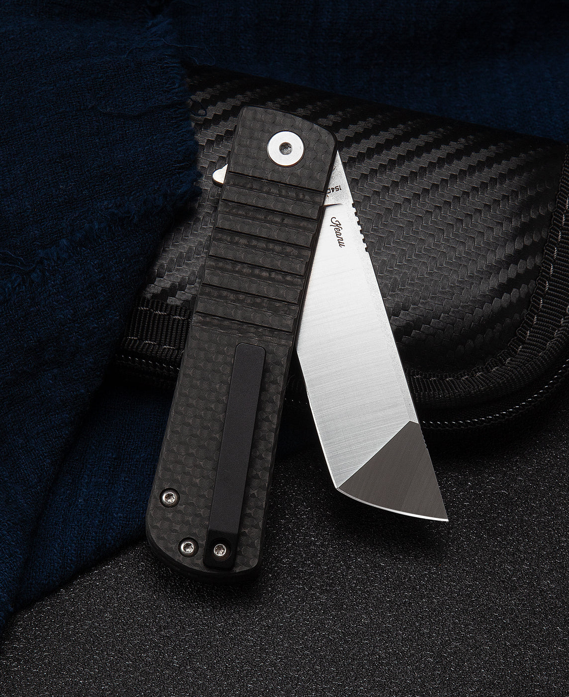 Bestech Titan BL04A 154CM Blade Carbon Fiber Handle Liner Lock Folding Knife