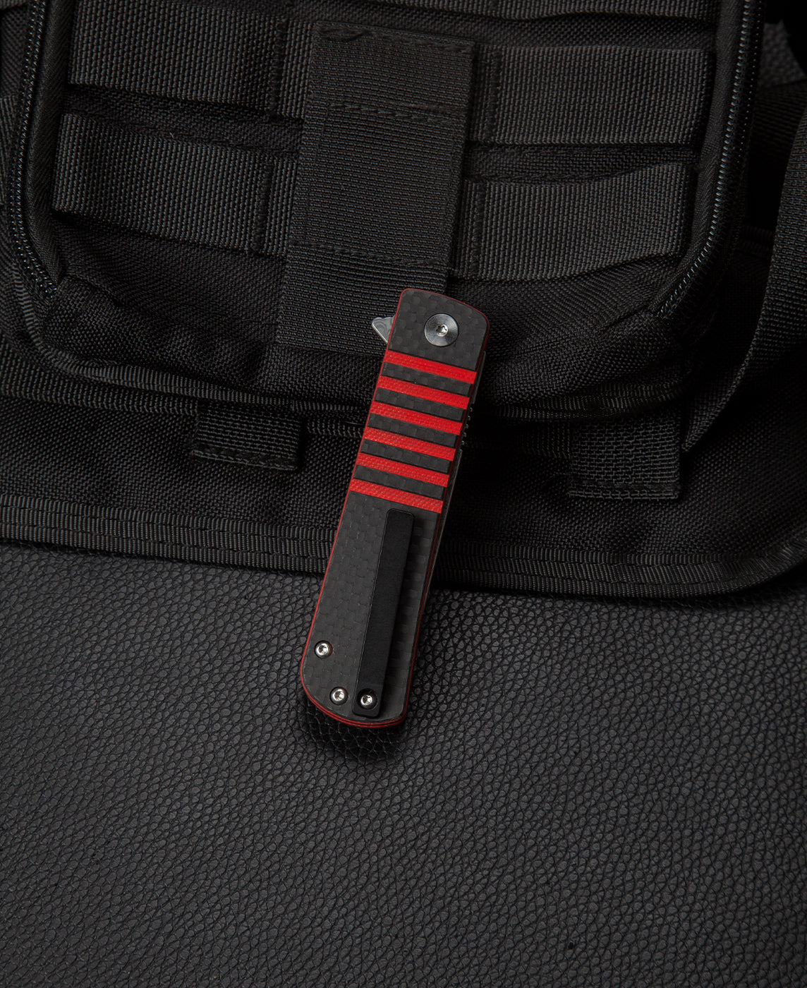 Bestech Titan BL05B Damascus Blade Carbon Fiber and G10 Handle Liner Lock Folding Knife