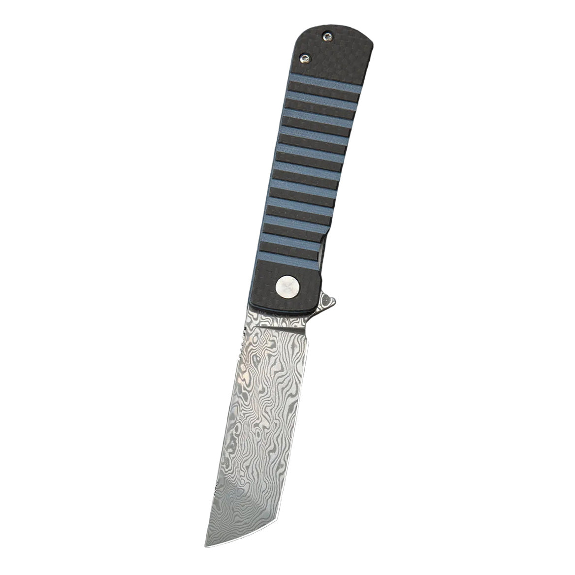 Bestech Titan BL05A Damascus Blade Carbon Fiber and G10 Handle Liner Lock Folding Knife