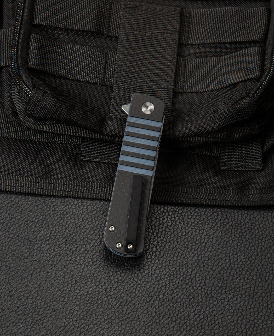 Bestech Titan BL05A Damascus Blade Carbon Fiber and G10 Handle Liner Lock Folding Knife