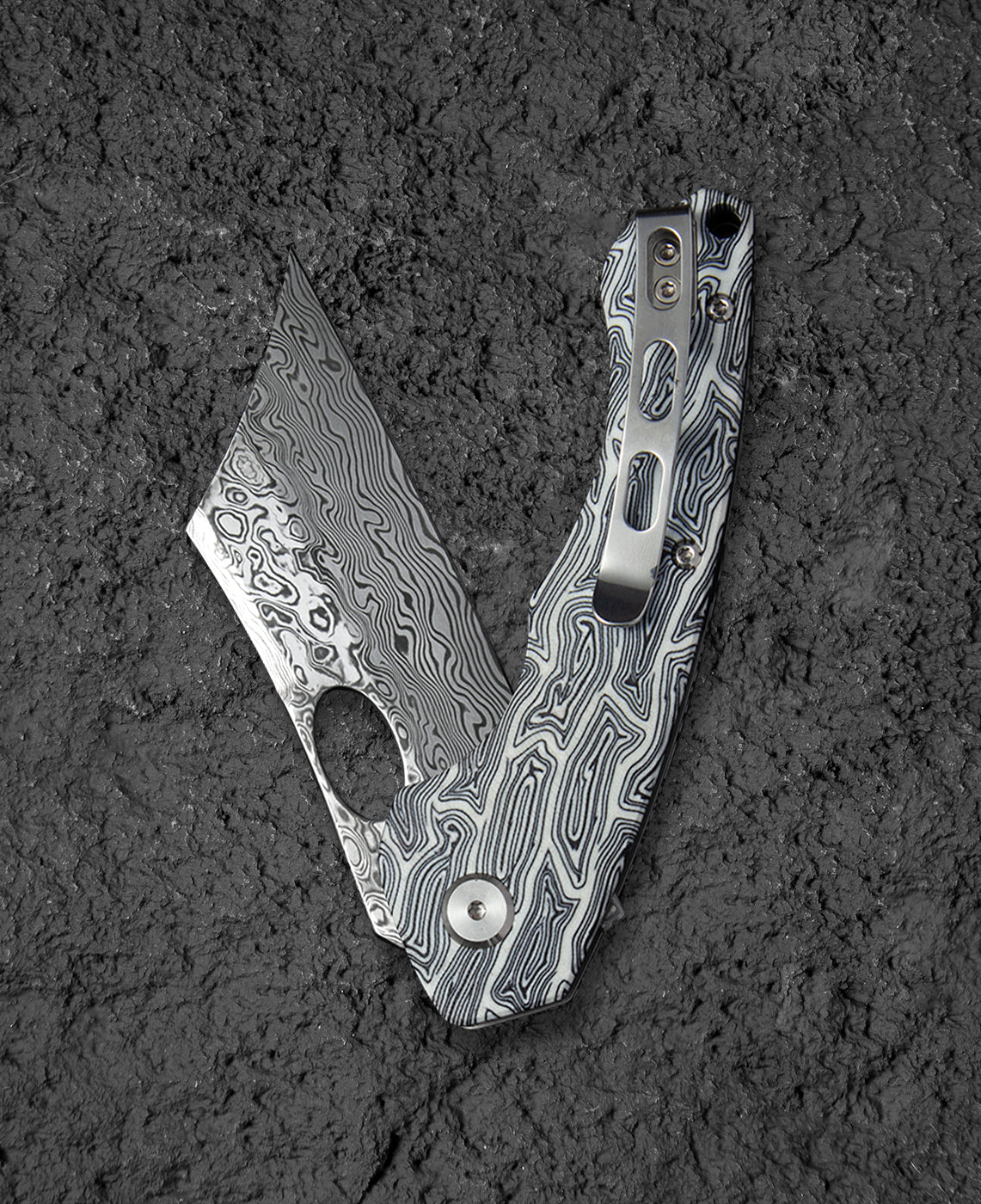 Bestech Skirmish BL07A Damascus Blade G10 Handle Liner Lock Folding Knife