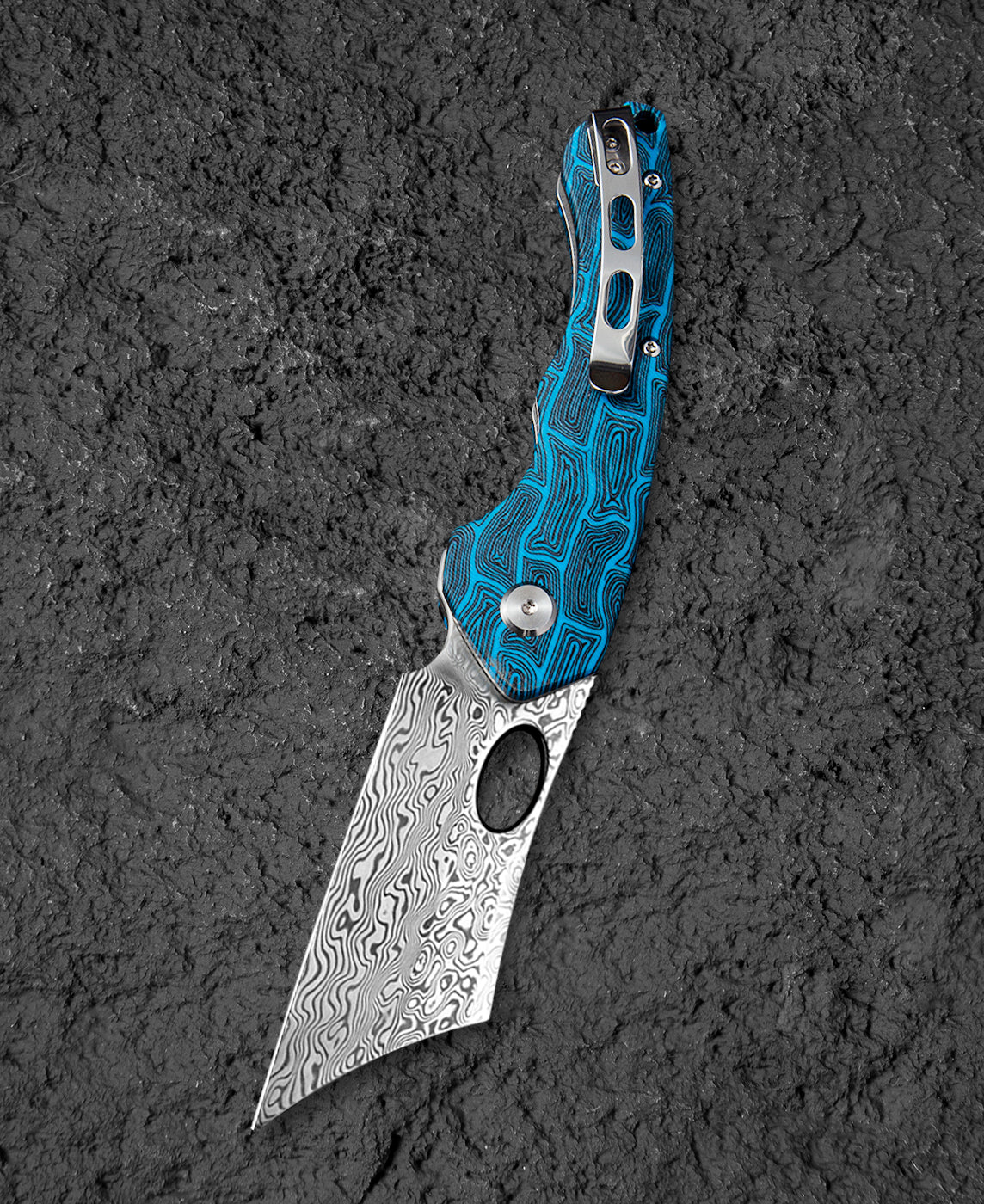Bestech Skirmish BL07B Damascus Blade G10 Handle Liner Lock Folding Knife