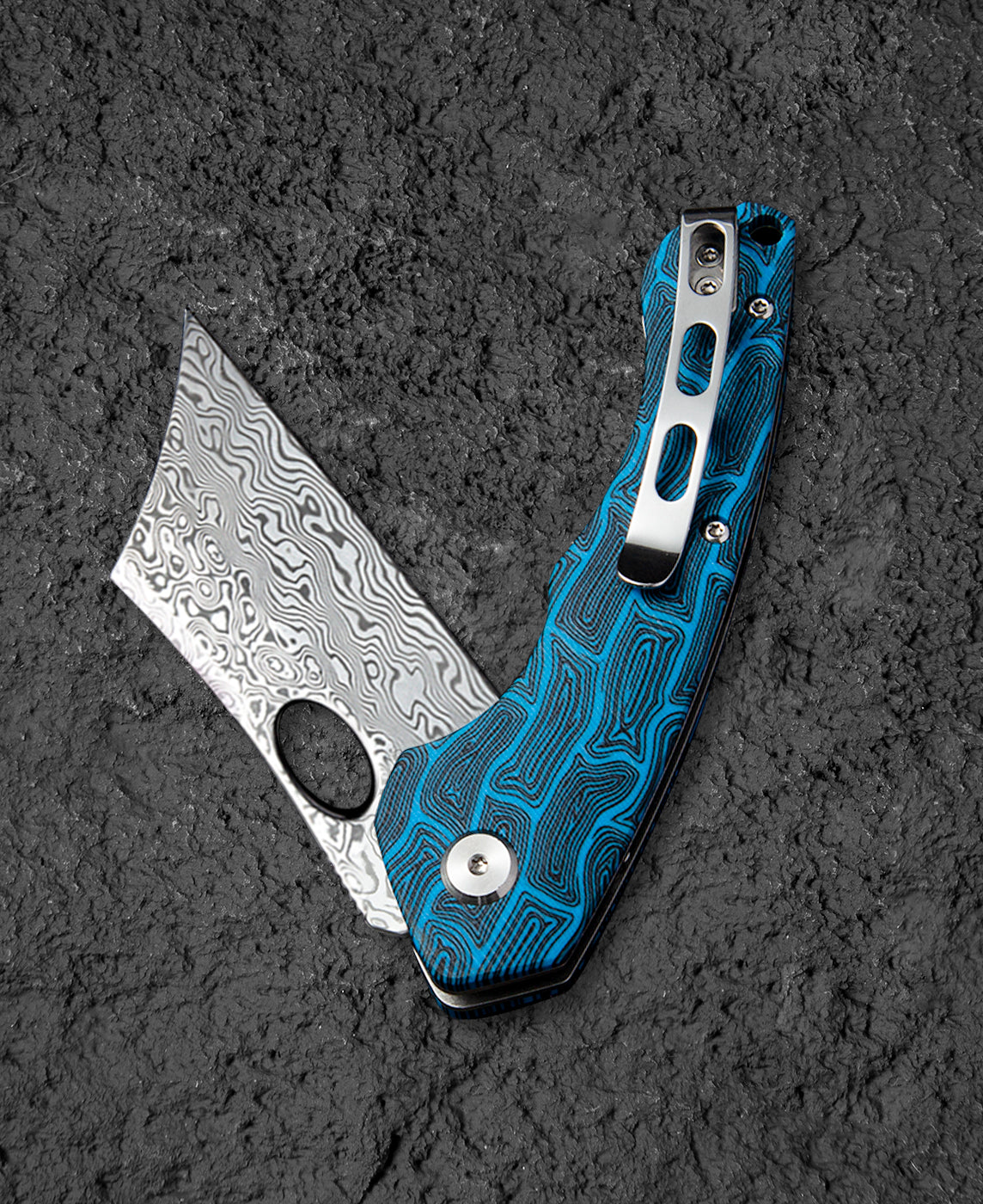 Bestech Skirmish BL07B Damascus Blade G10 Handle Liner Lock Folding Knife