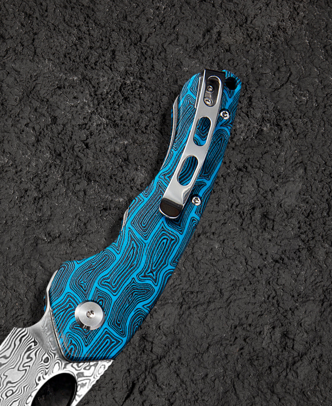 Bestech Skirmish BL07B Damascus Blade G10 Handle Liner Lock Folding Knife