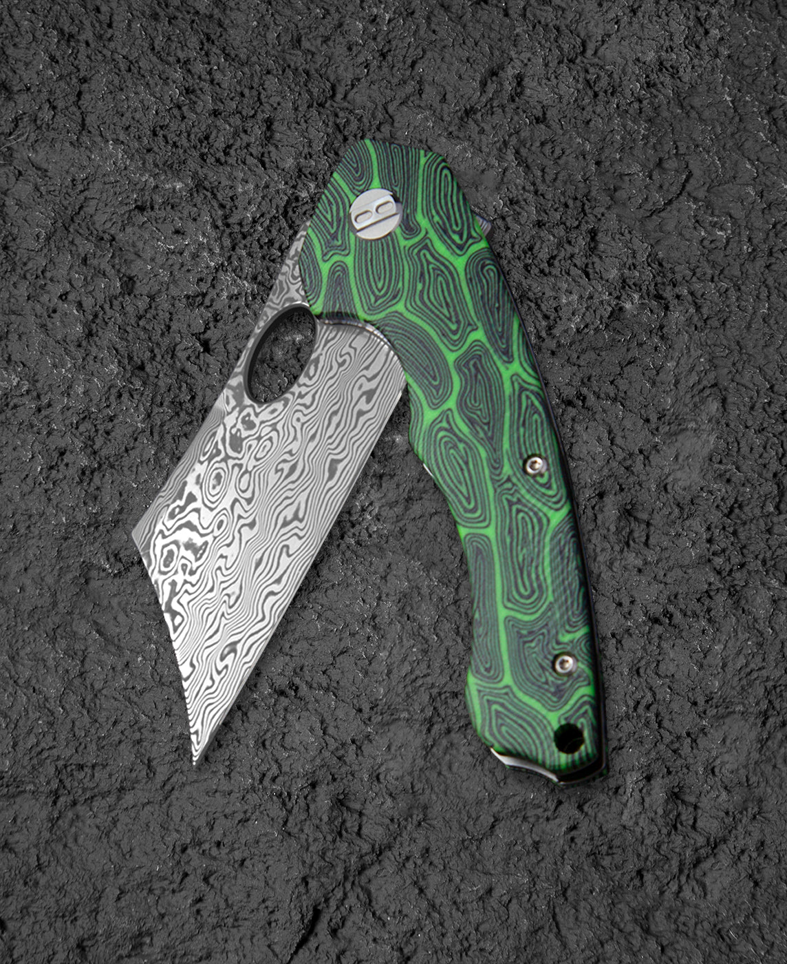 Bestech Skirmish BL07C Damascus Blade G10 Handle Liner Lock Folding Knife