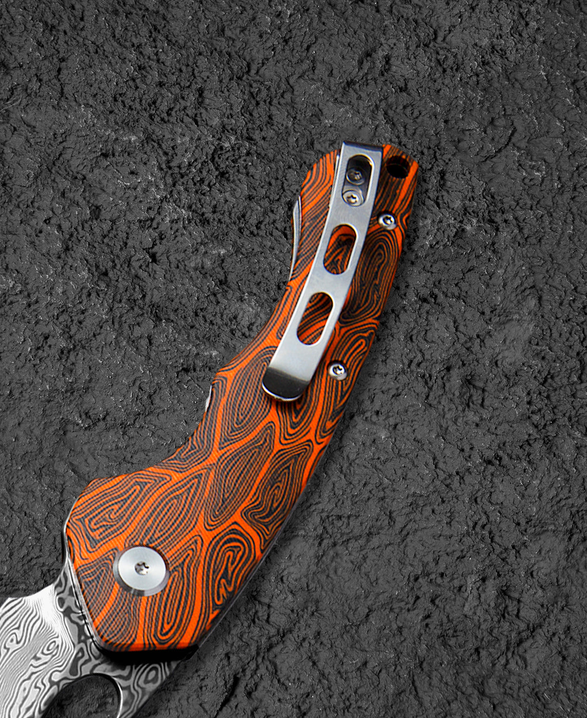 Bestech Skirmish BL07D Damascus Blade G10 Handle Liner Lock Folding Knife