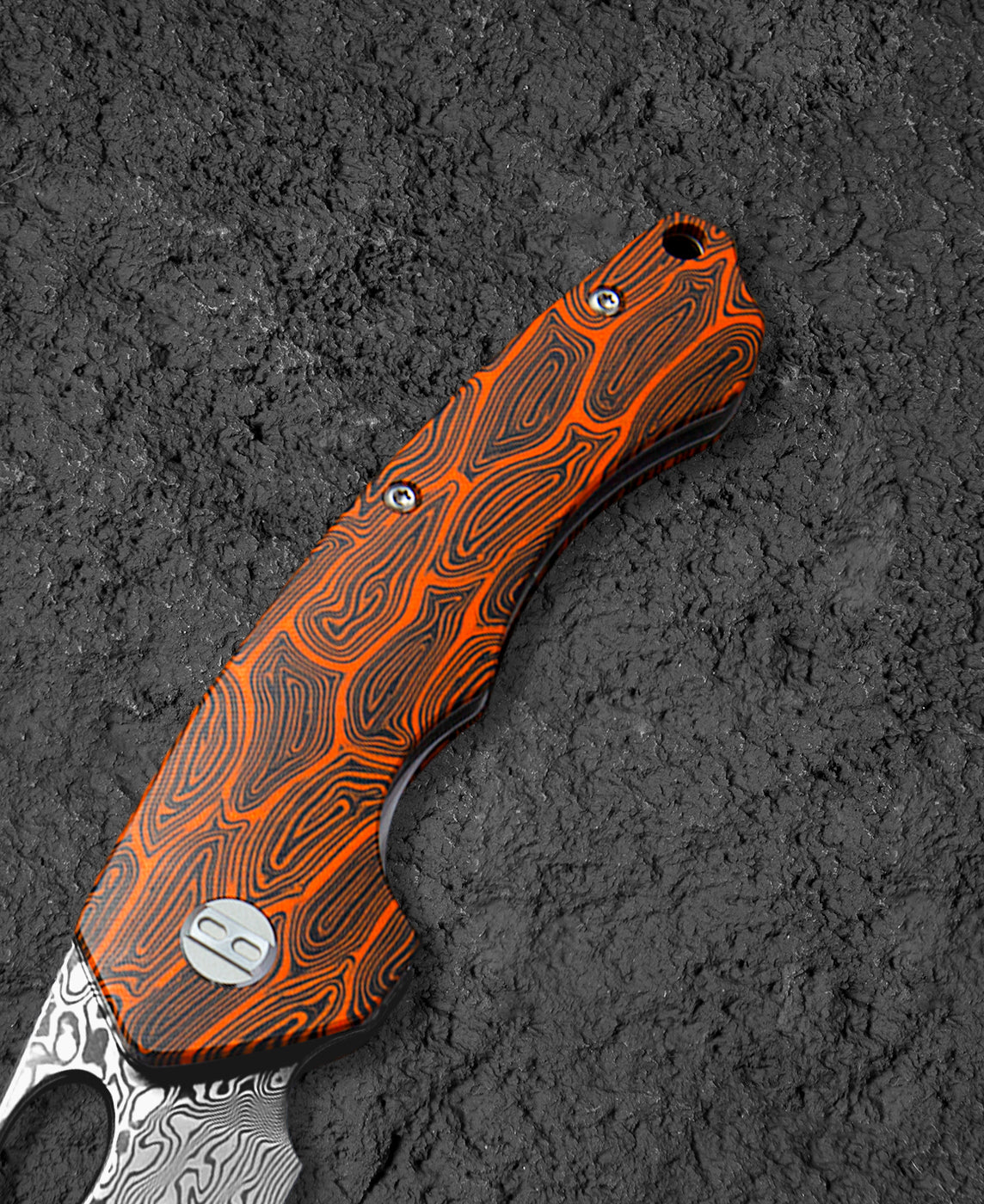 Bestech Skirmish BL07D Damascus Blade G10 Handle Liner Lock Folding Knife
