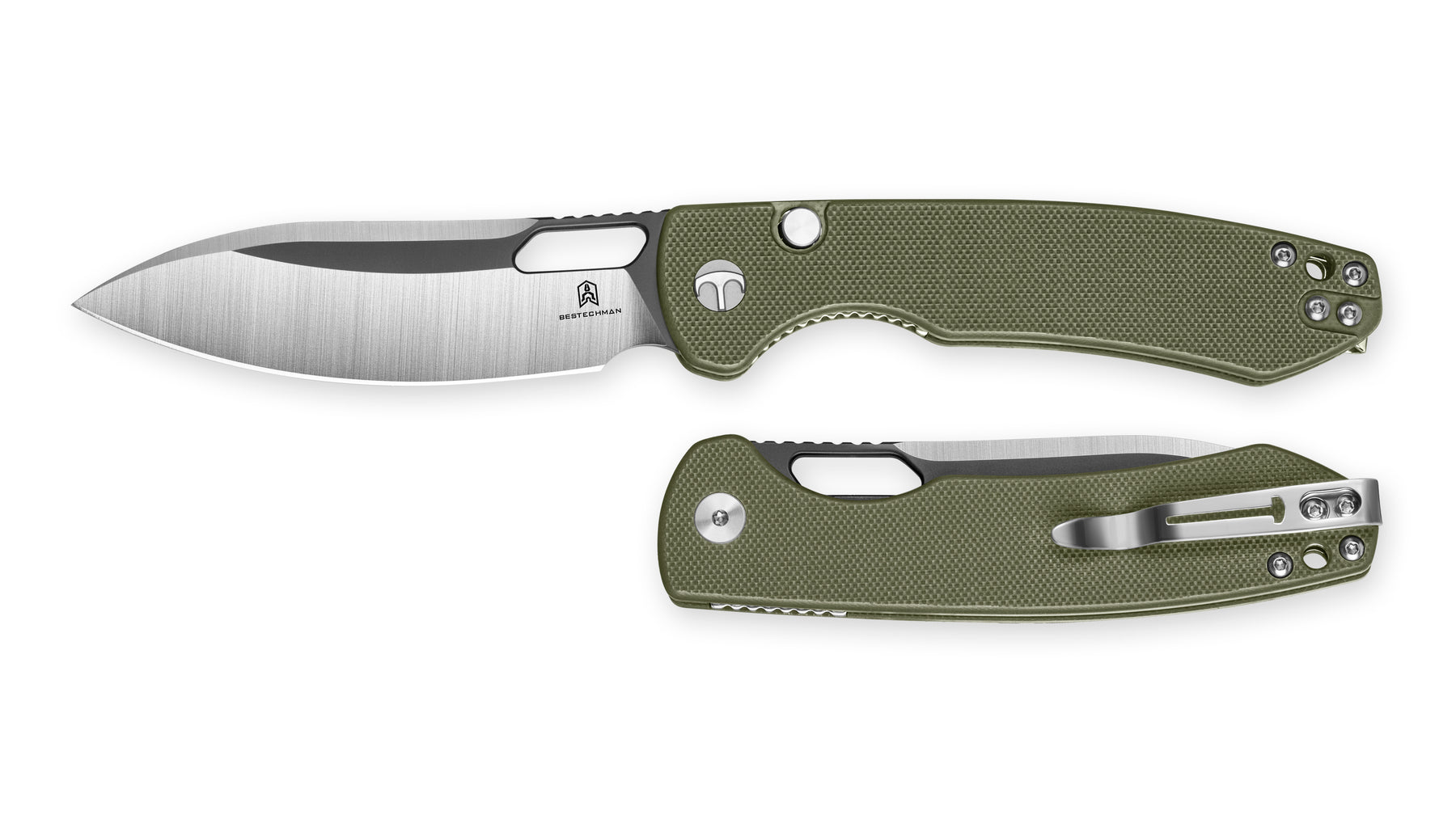 Bestechman Firebird BMK05C D2 Steel Blade G10 Handle Button Liner Lock Folding Knife