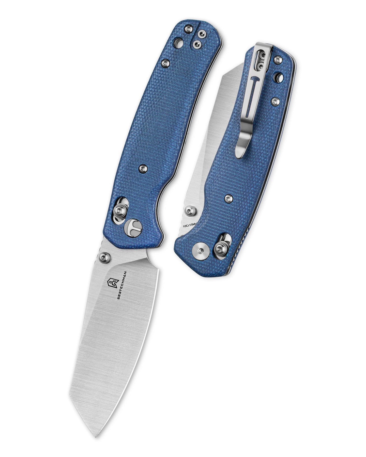 Bestechman Cicada's Wing BMK06-M-1 10Cr15MoV Blade Micarta Handle Crossbar Lock Folding Knife