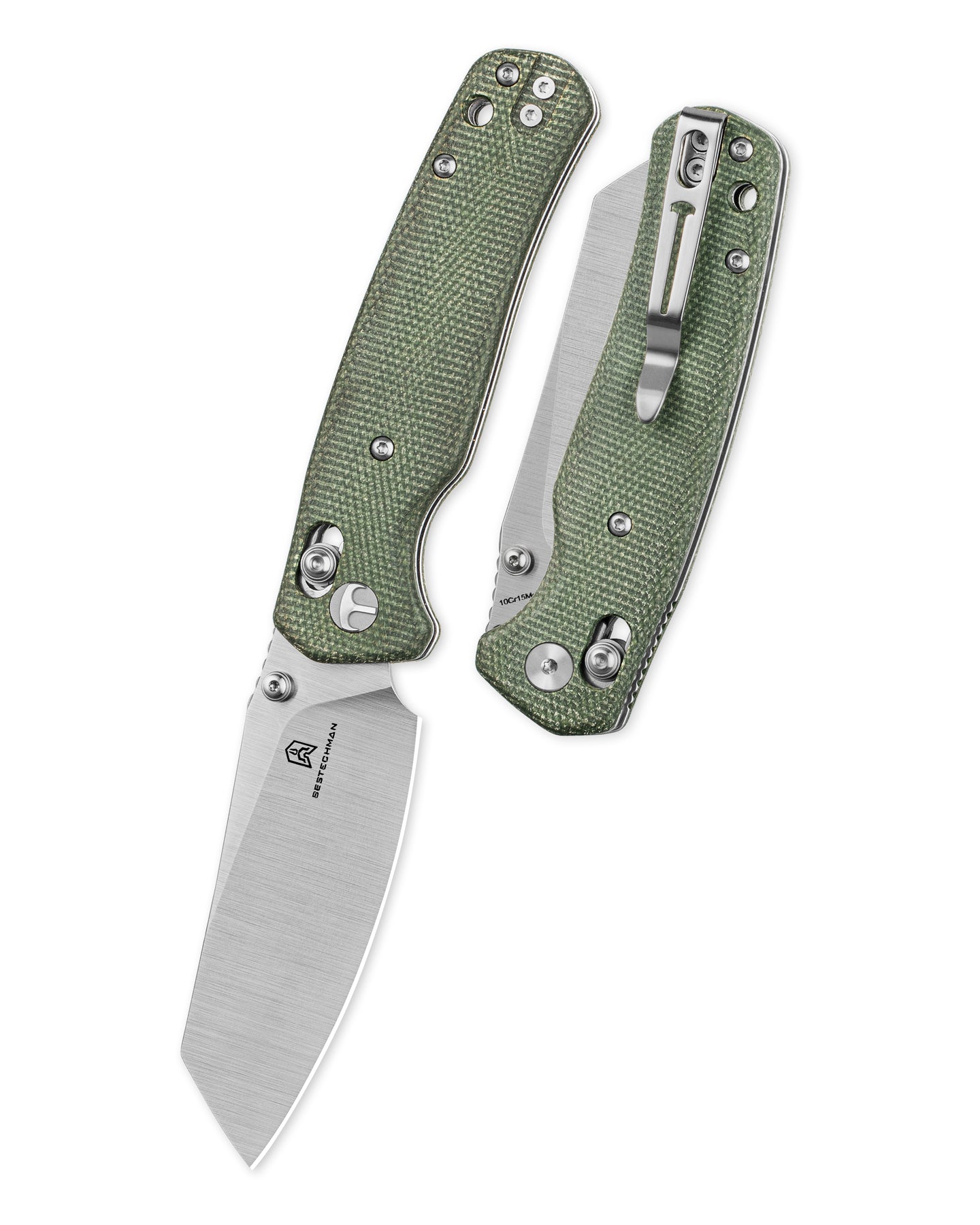 Bestechman Cicada's Wing BMK06-M-2 10Cr15MoV Blade Micarta Handle Crossbar Lock Folding Knife