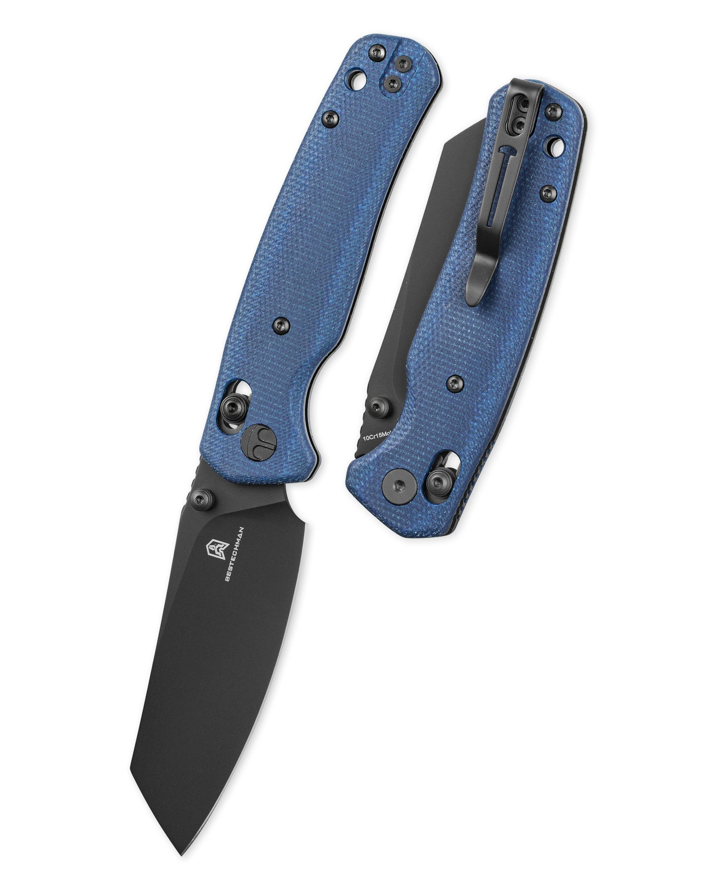 Bestechman Cicada's Wing BMK06-M-4 10Cr15MoV Blade Micarta Handle Crossbar Lock Folding Knife