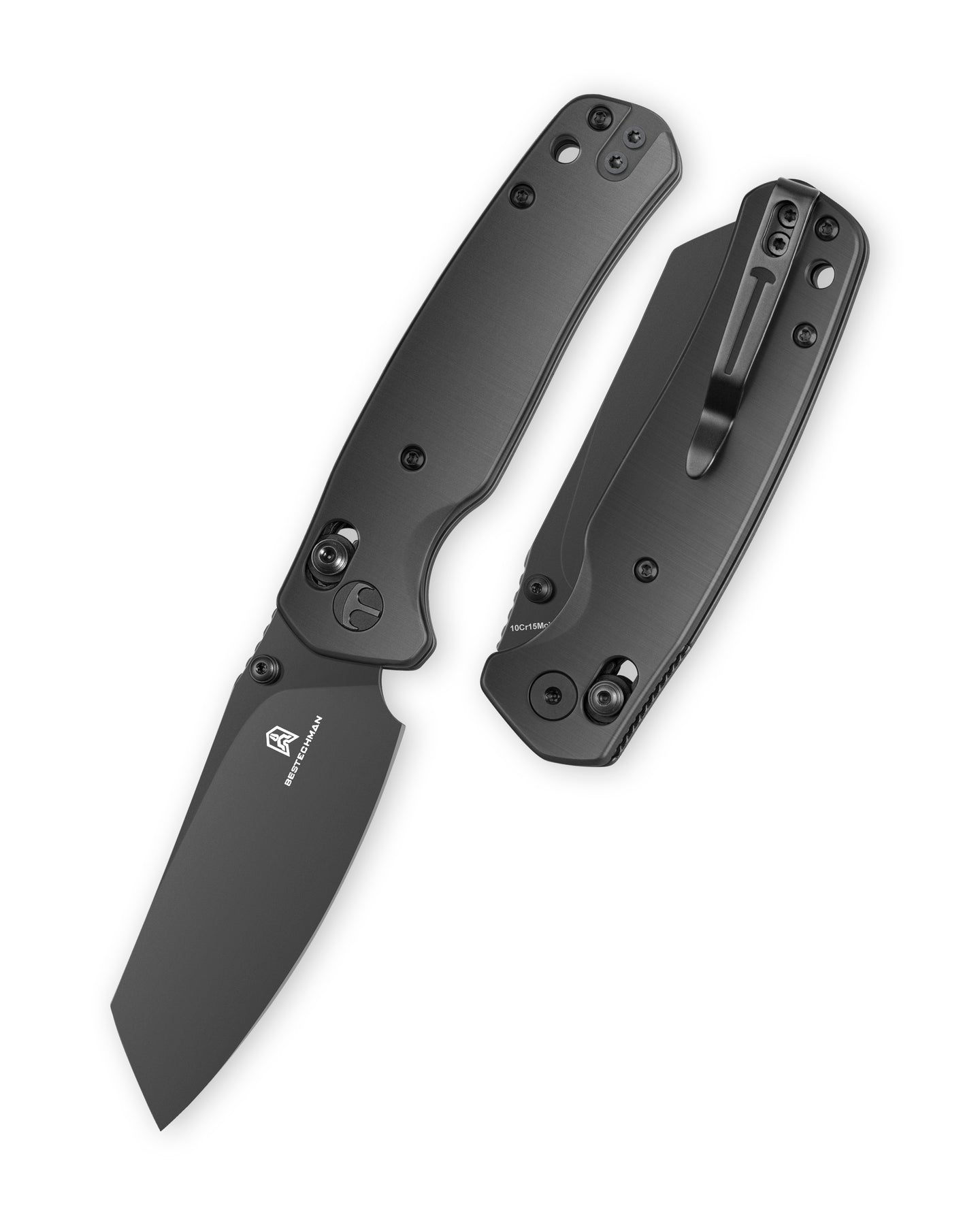Bestechman Cicada's Wing BMK06-S-8 10Cr15MoV Blade Stainless Steel Handle Crossbar Lock Folding Knife