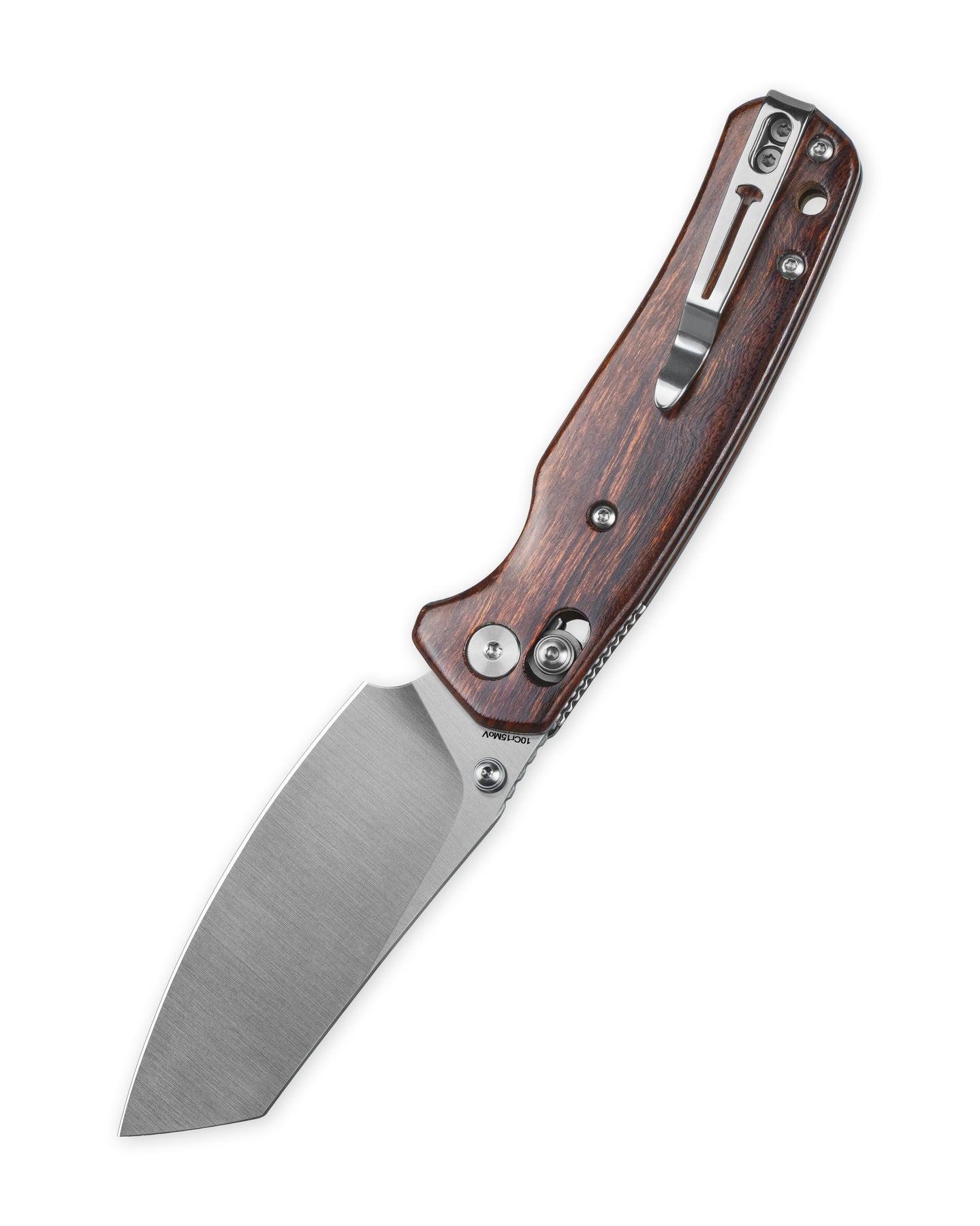 Bestechman Cicada's Wing BMK06-W-3 10Cr15MoV Blade Desert Ironwood Handle Crossbar Lock Folding Knife