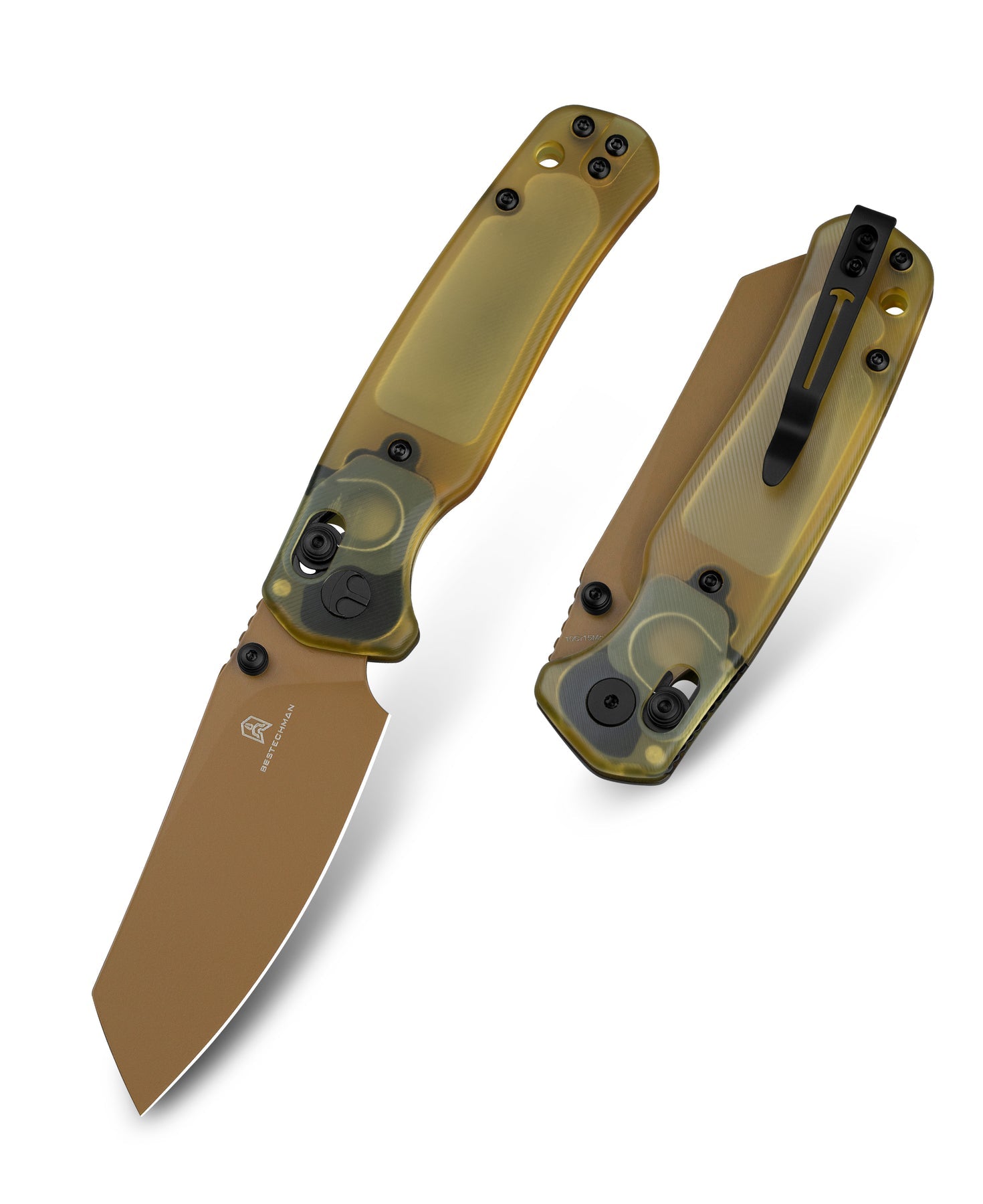 Bestechman Cicada's wing BMK06D 10Cr15MoV Blade Ultem Handle Crossbar Lock Folding Knife