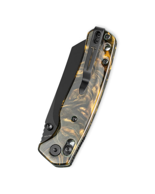 Bestechman Cicada's wing BMK06S 10Cr15MoV Blade Resin Handle Crossbar Lock Folding Knife