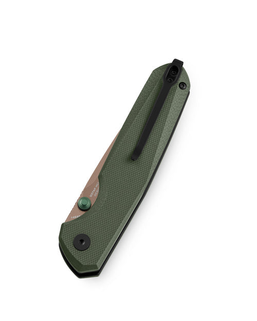 Bestechman Velix BMK07G 14C28N Blade G10 Handle Button Lock Folding Knife