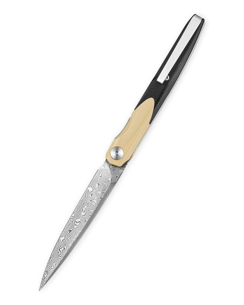 Bestechman Lanza BMK14-D-2 Damascus Blade G10 Handle Liner Lock Folding Knife