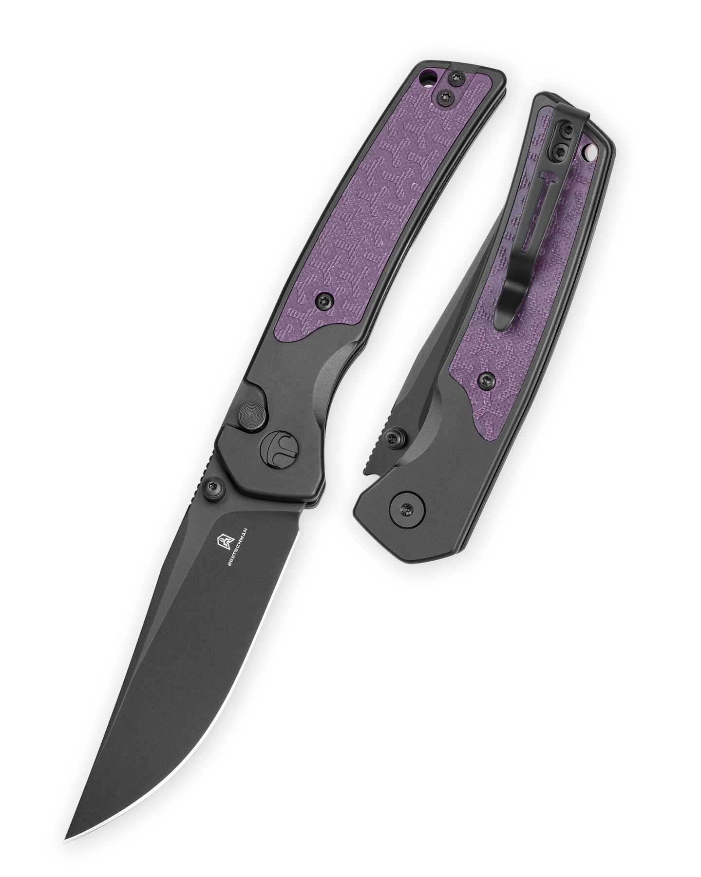 Bestechman Icebreaker BMK16C D2 Blade Aluminum Handle Button Lock Folding Knife