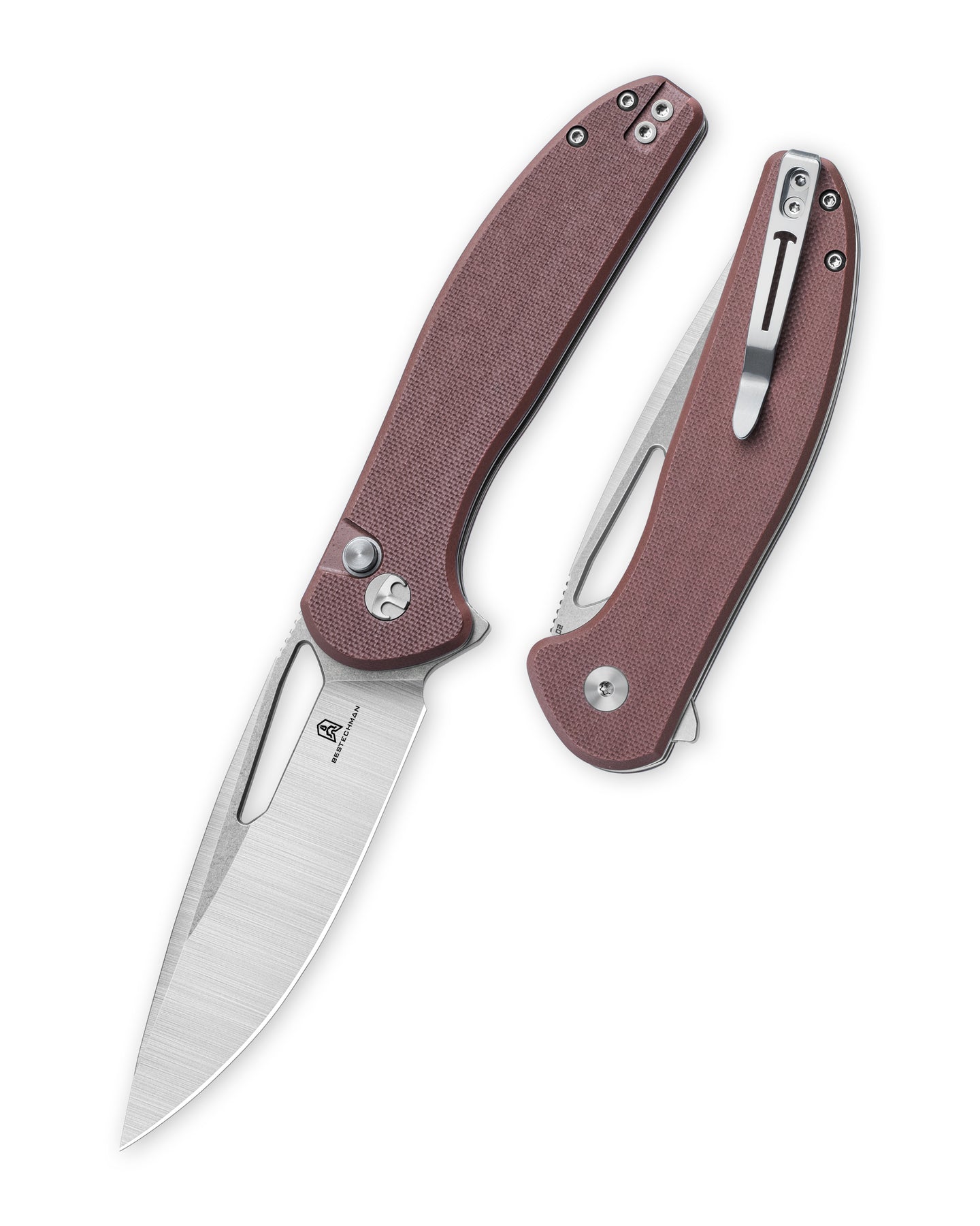 Bestechman Whalefin BMK18C D2 Blade G10 Handle Button Lock Folding Knife