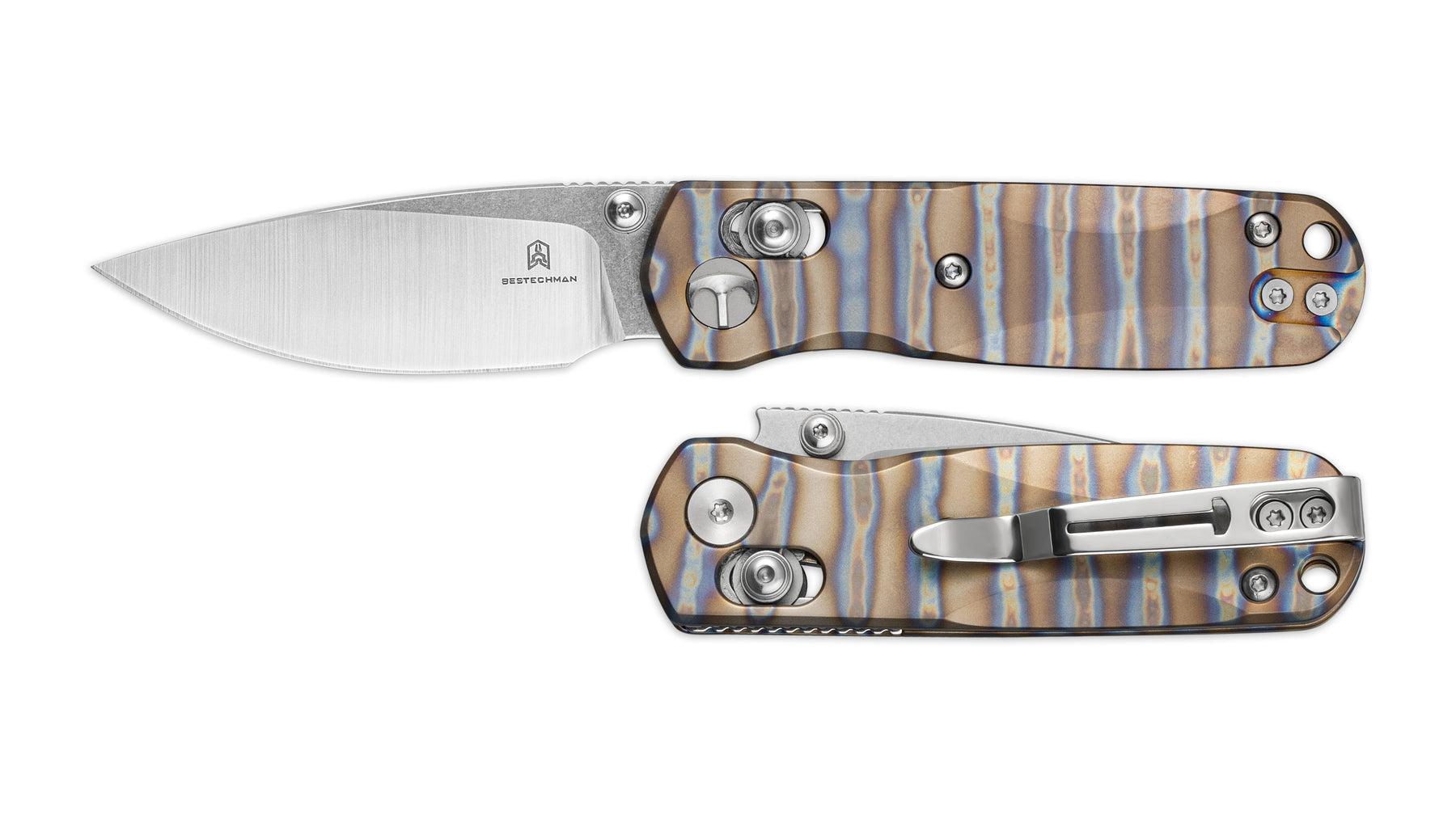 Bestechman Sprite BMK21C M390 Blade Titanium Handle Crossbar Lock Folding Knife