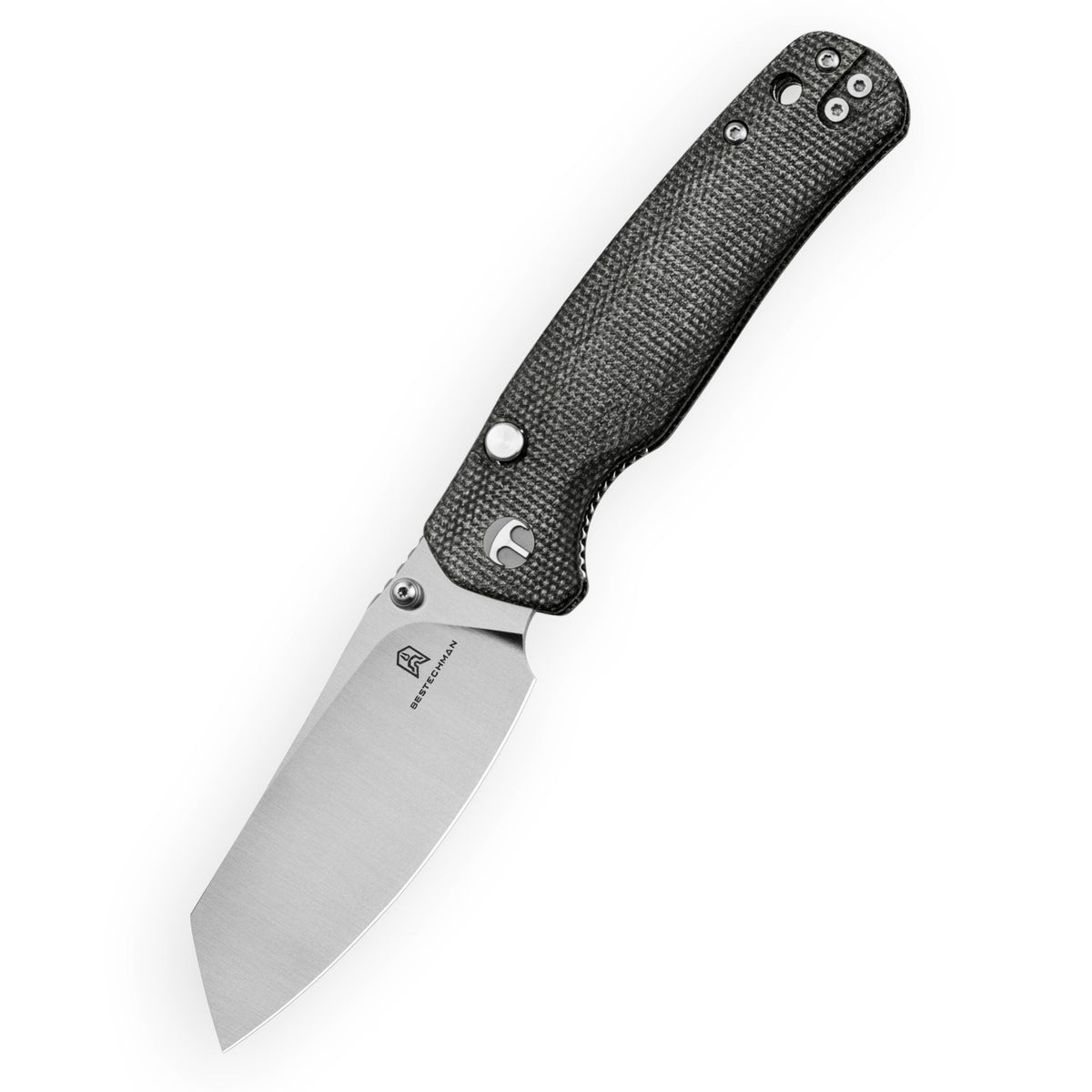 Bestechman Cicada's Wing-TL BMK24-M-3 10Cr15CoMoV Blade Grey Micarta Handle Top Liner Lock Folding Knife