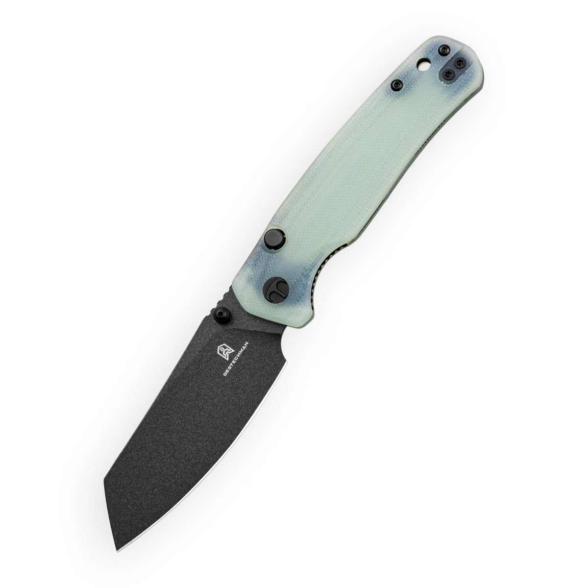 Bestechman Cicada's Wing-TL BMK24A 10Cr15CoMoV Blade Jade G10 Handle Top Liner Lock Folding Knife