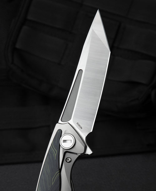 Bestech Predator BT1706F CPM-S35VN Blade Titanium+Black Green G10 Handle Frame Lock Folding Knife