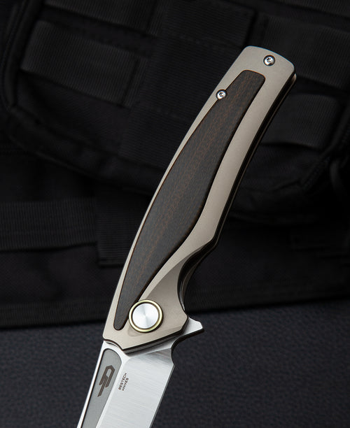 Bestech Predator BT1706G CPM-S35VN Blade Titanium+Orange G10 Handle Frame Lock Folding Knife