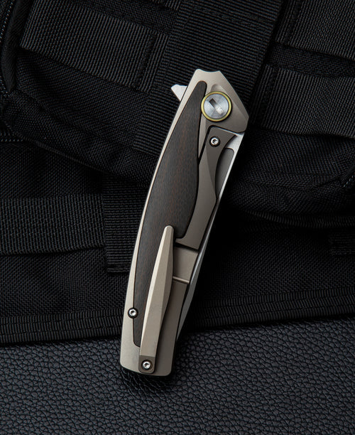 Bestech Predator BT1706G CPM-S35VN Blade Titanium+Orange G10 Handle Frame Lock Folding Knife