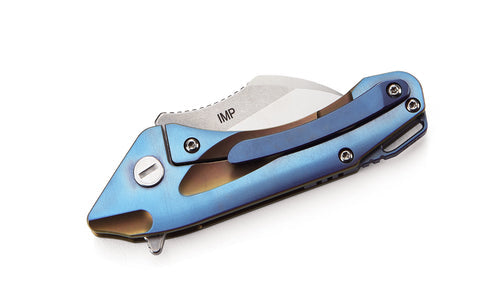 Bestech IMP BT1710B CPM-S35VN Blade Titanium+CarbonFiber inlayed Handle Frame Lock Folding Knife