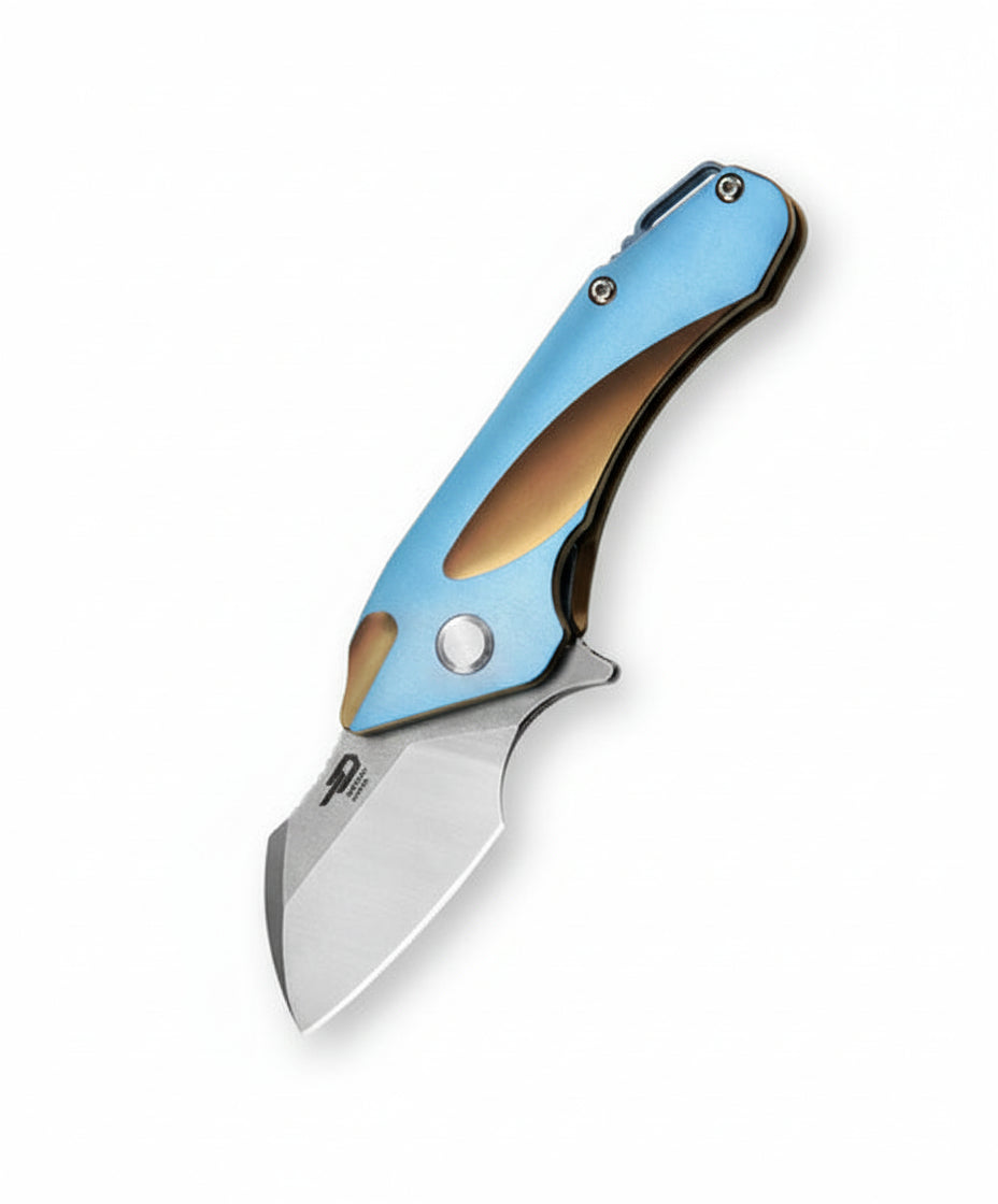 Bestech IMP BT1710B CPM-S35VN Blade Titanium+CarbonFiber inlayed Handle Frame Lock Folding Knife
