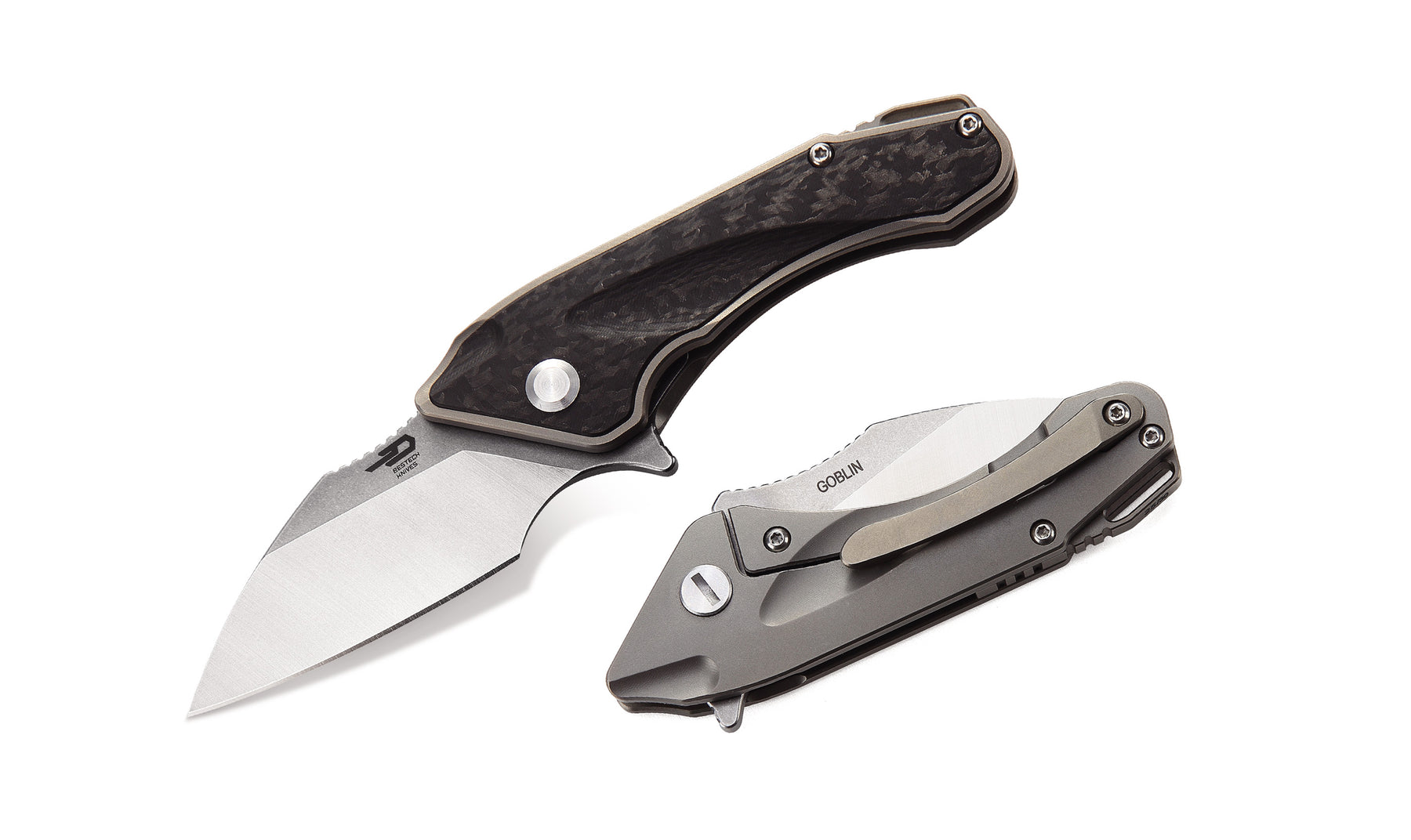 Bestech Goblin BT1711A CPM-S35VN Blade Titanium Handle Frame Lock Folding Knife