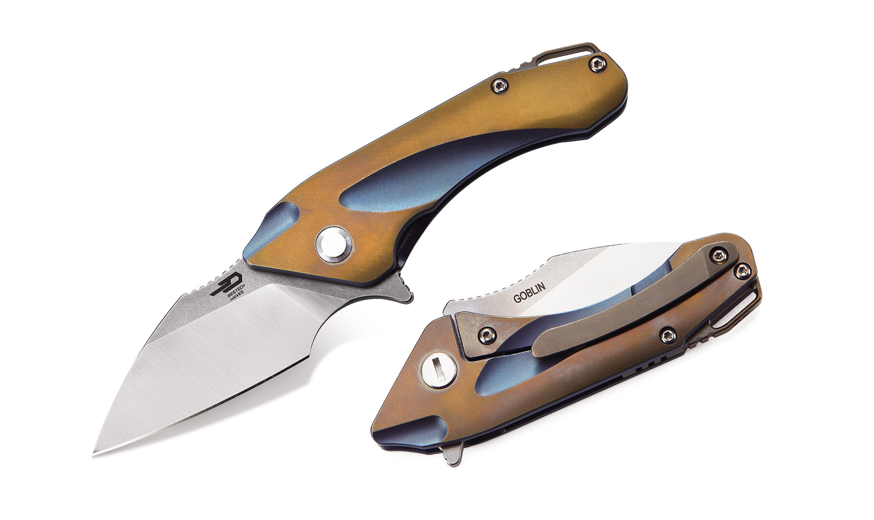 Bestech Goblin BT1711B CPM-S35VN Blade Titanium Handle Frame Lock Folding Knife