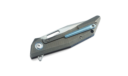 Bestech Shrapnel BT1802A CPM-S35VN Blade Titanium+Carbon Fiber Handle Frame Lock Folding Knife