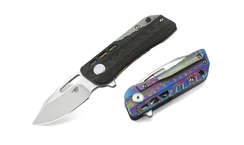 Bestech Engine BT1805D CPM-S35VN Blade Titanium+Carbon Fiber Handle Frame Lock Folding Knife
