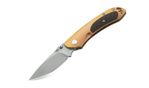Bestech Junzi BT1809B CPM-S35VN Blade Titanium+Carbon Fiber inlayed Handle Slip Joint Folding Knife