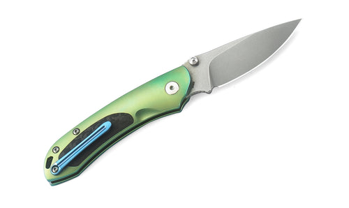 Bestech Junzi BT1809C CPM-S35VN Blade Titanium+Carbon Fiber inlayed Handle Slip Joint Folding Knife