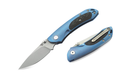 Bestech Junzi BT1809D CPM-S35VN Blade Titanium+Carbon Fiber inlayed Handle Slip Joint Folding Knife