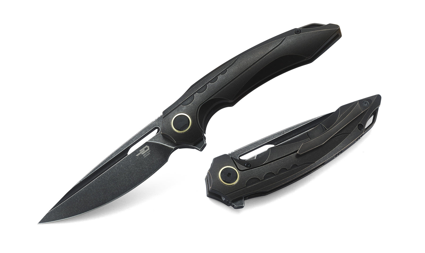 Bestech Ornetta BT1811A M390 Blade Titanium Handle Frame Lock Folding Knife