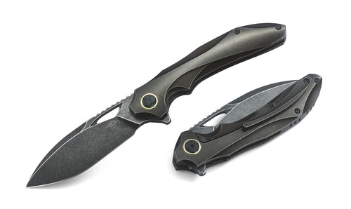 Bestech Eskra BT1813A M390 Blade Titanium Handle Frame Lock Folding Knife