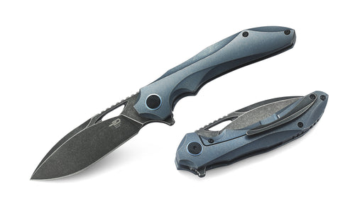 Bestech Eskra BT1813B M390 Blade Titanium Handle Frame Lock Folding Knife